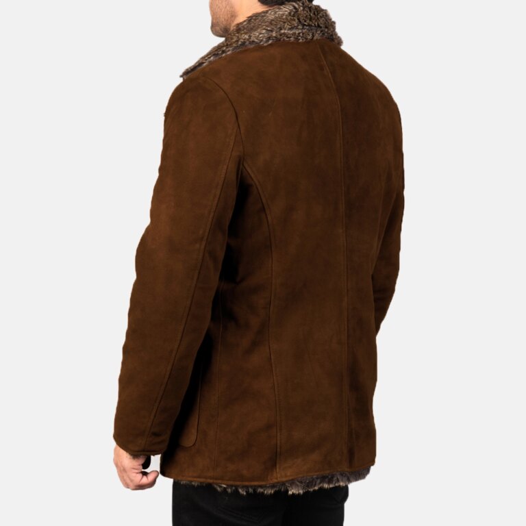 Mens Furlong Brown Suede Leather Coat Tilted Back-8-1720093947833